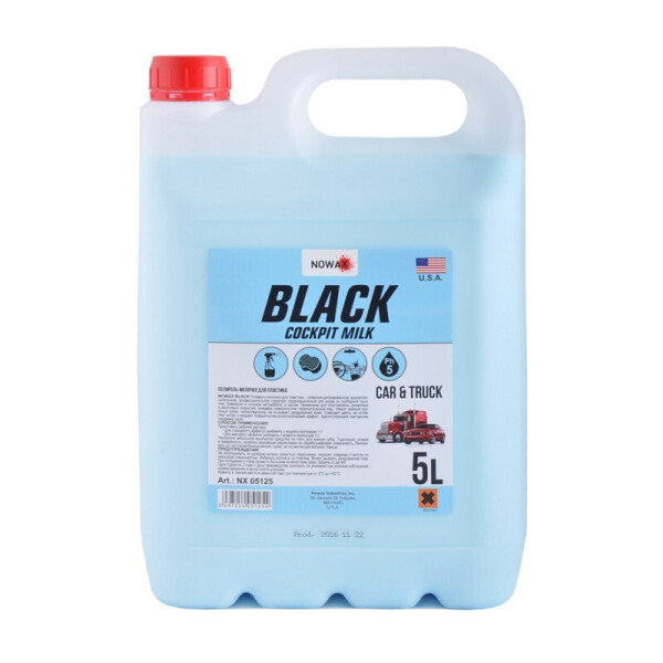 

Полироль молочко для пластика 5 л концентрат NOWAX BLACK Cocpit Milk (NX05125)