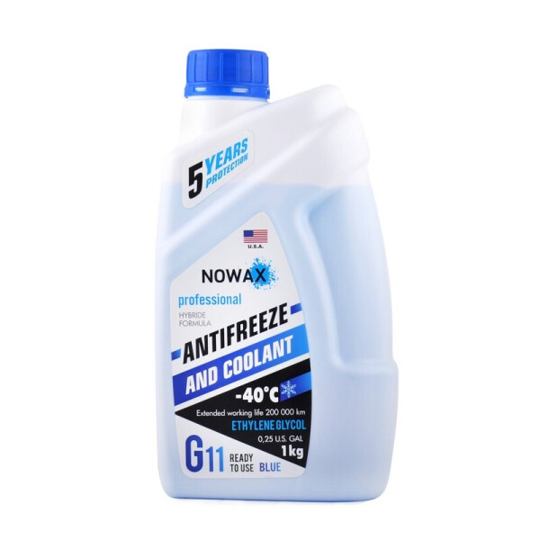 

Антифриз NOWAX G11 -40°C синий готовая жидкость 1 кг (NX01007)