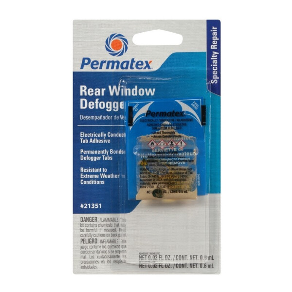 

Набор Permatex для ремонта контакта обогревателя заднего стекла Rear Window Defogger Electrically Conductive Tab Adhesive (21351)