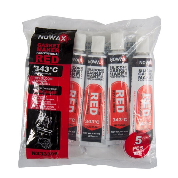 

Набор красных силиконовых герметиков NOWAX (+343⁰C) (25 г по 5 шт) NX33309