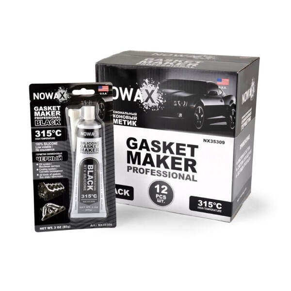 

Черный силиконовый герметик прокладок NOWAX Gasket Maker Black