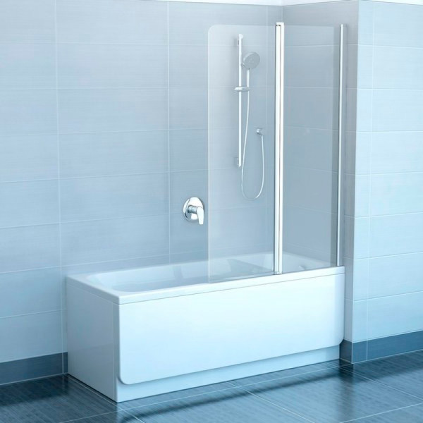 

Шторка для ванны RAVAK CVS2-100 L Белый TRANSPARENT, 7QLA0100Z1