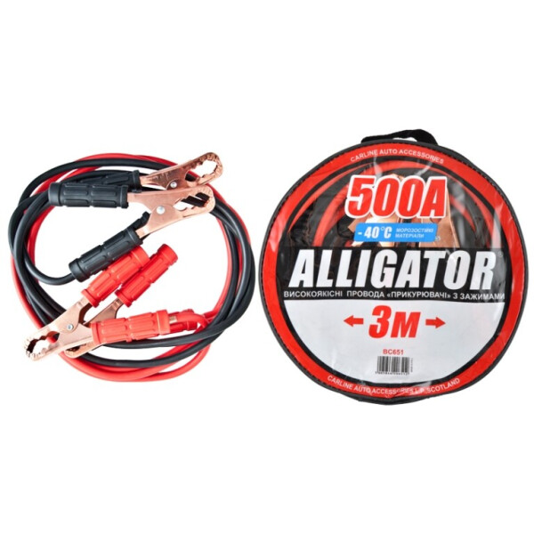 

Пусковые провода ALLIGATOR BC651 CarLife 500A 3м сумка