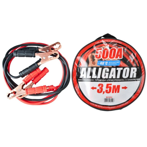 

Пусковые провода ALLIGATOR BC652 CarLife 500A 3,5м сумка