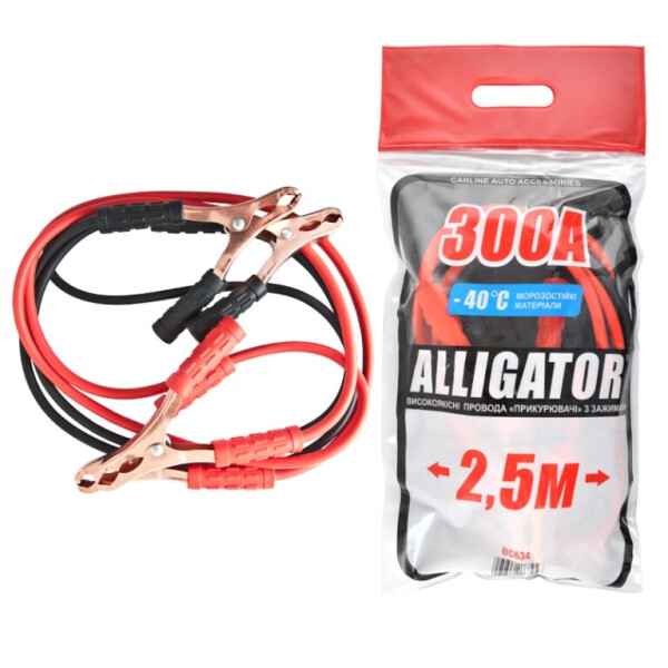 

Пусковые провода ALLIGATOR BC634 CarLife 300A 2,5м пакет