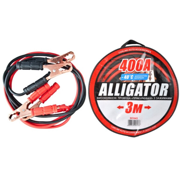 

Пусковые провода ALLIGATOR BC643 CarLife 400A 3м сумка