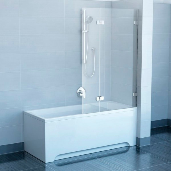 

Шторка для ванны RAVAK BVS2-100 L Хром TRANSPARENT, 7ULA0A00Z1