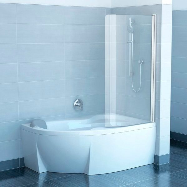 

Шторка для ванны RAVAK CVSK1 ROSA 140/150 L Белый TRANSPARENT, 7QLM0100Y1