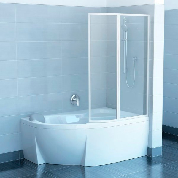 

Шторка для ванны RAVAK VSK2 ROSA 140 R Белый TRANSPARENT, 76P70100Z1