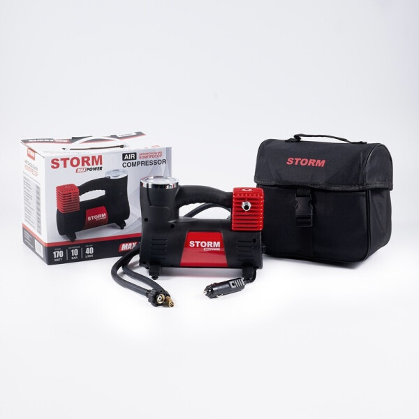 

Автомобильный компрессор STORM Max Power 20500 10 атм, 40 л/мин, 170 Вт (20500)