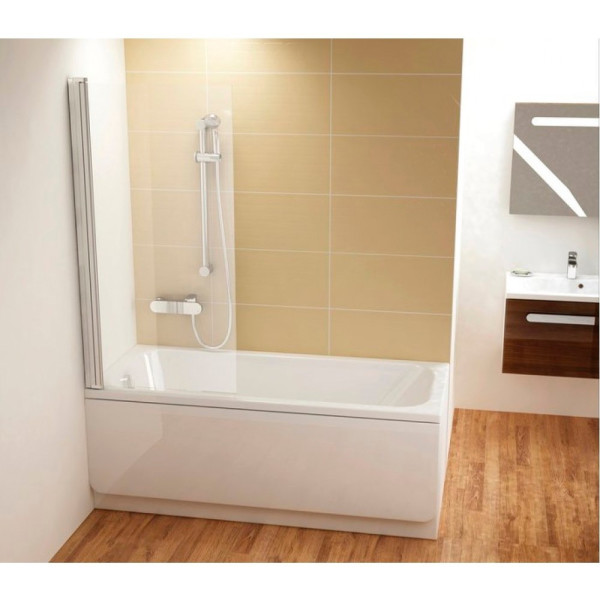 

Шторка для ванны RAVAK CVS1-80 R Белый TRANSPARENT, 7QR40100Z1
