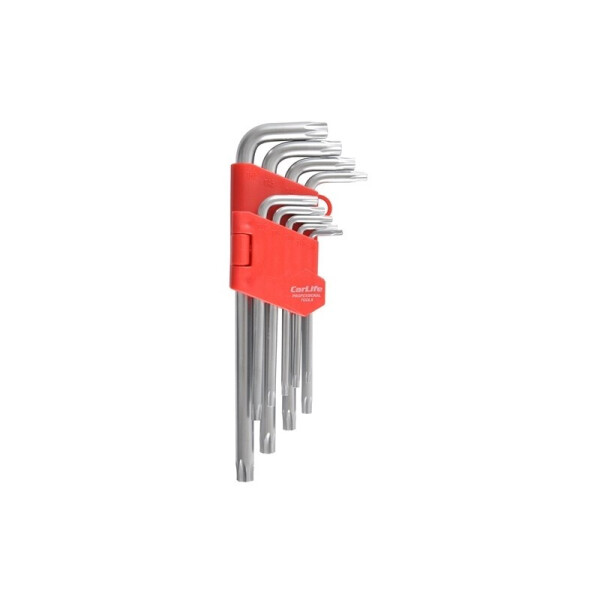 

Набор Г-образных ключей CARLIFE TORX средний 9 шт (WR 2112)