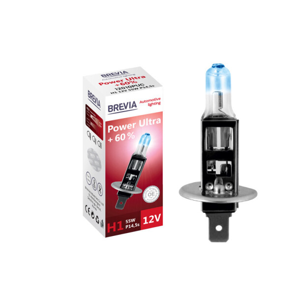 

Галогеновая лампа BREVIA H1 POWER ULTRA +60% 12010PUC