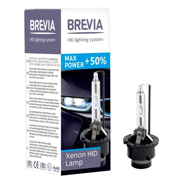 

Ксеноновая лампа BREVIA D2S 5500K Max Power +50% (85215MPC)