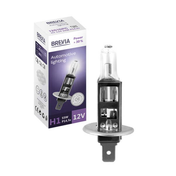 

Галогеновая лампа BREVIA H1 POWER +30% 12010PC