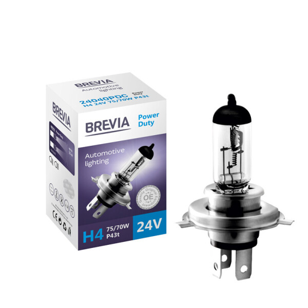 

Галогеновая лампа BREVIA H4 POWER DUTY 24040PDC