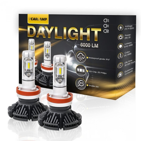 

Светодиодные автолампы H1 CARLAMP Day Light Led для авто 6000 Lm 6000 K (DLH1)