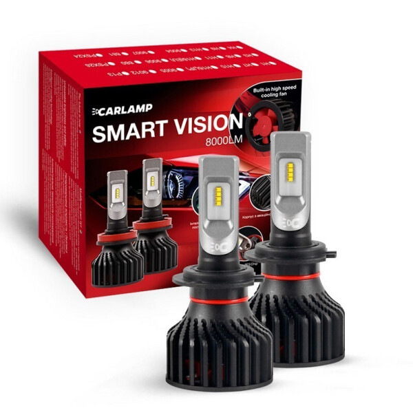 

Светодиодные автолампы H7 CARLAMP Smart Vision Led для авто 8000Lm 6500K (SM7)