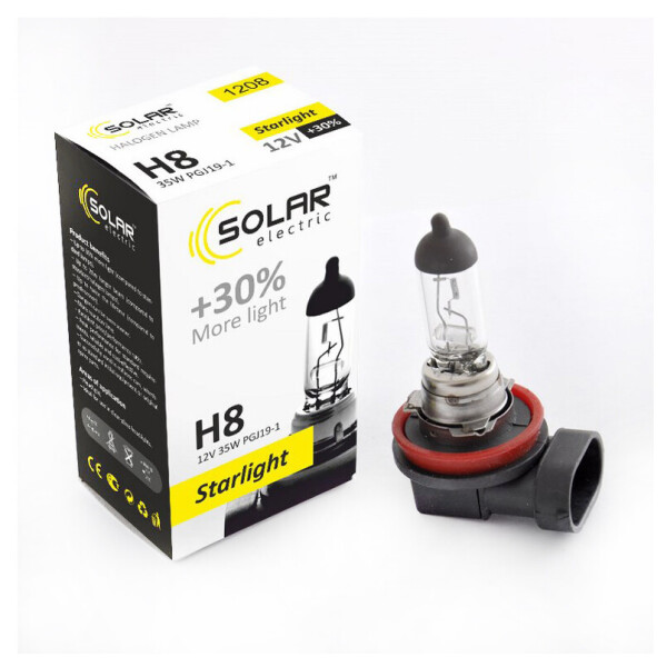 

Галогеновая лампа SOLAR H8 12V Starlight +30% (1208)