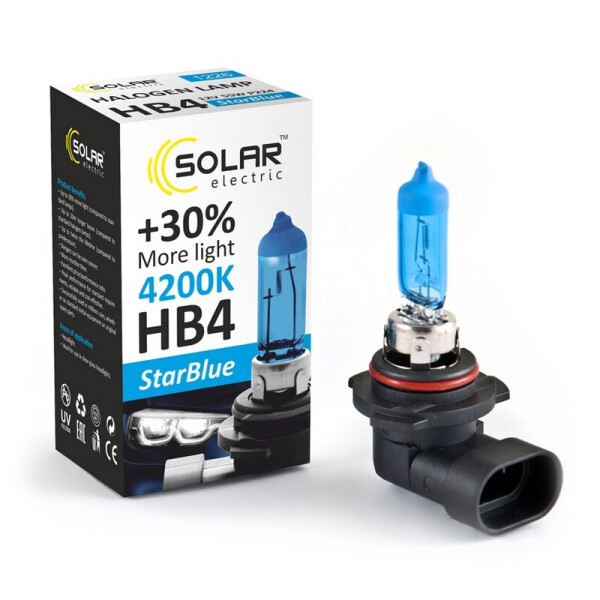 

Галогеновая лампа Solar HB4 12V 55W P22d StarBlue 4200K (1226)