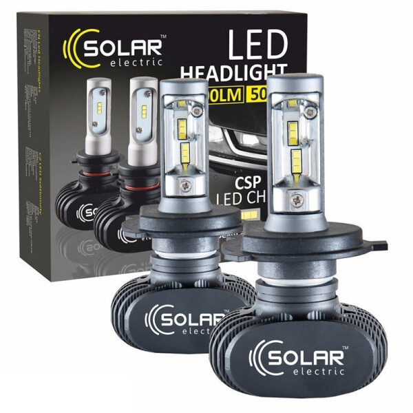 

Светодиодные лампы SOLAR H4 12/24V 6000K 4000Lm 50W Seoul CSP (8104)