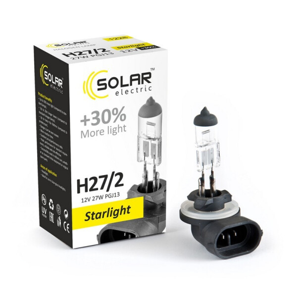 

Галогеновая лампа Solar H27/2 12V 27W PGJ13 Starlight +30% (1228)