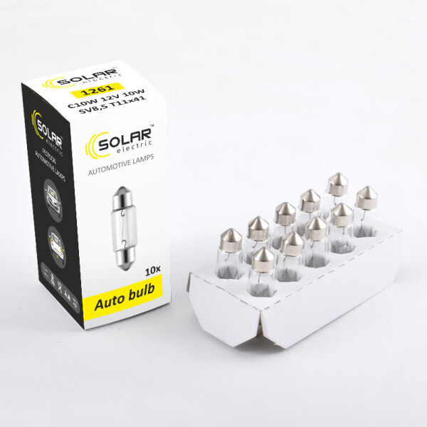 

Галогеновая лампа SOLAR C10W T11x41 12V (1261)