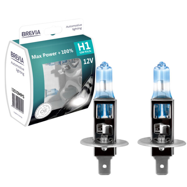 

Галогеновые лампы BREVIA H1 MAX POWER +100% 12010MPS
