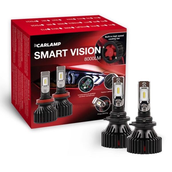 

Светодиодные автолампы HB4 CARLAMP Smart Vision Led для авто 8000 Lm 6500 K (SM9006)