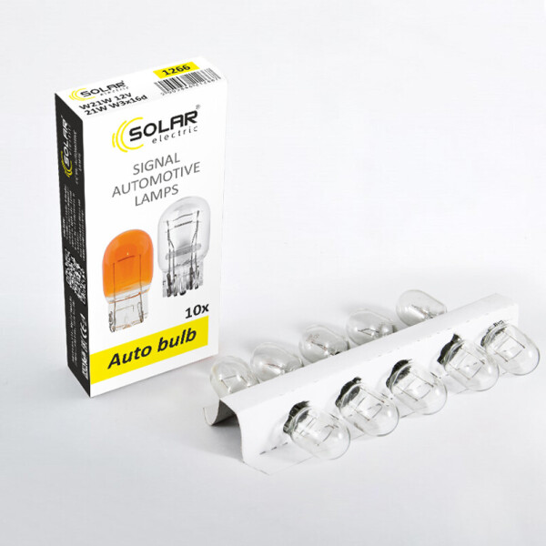 

Галогеновая лампа SOLAR W21W 12V W3x16d (1266)