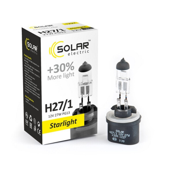 

Галогеновая лампа Solar H27/1 12V 27W PG13 Starlight +30% (1227)