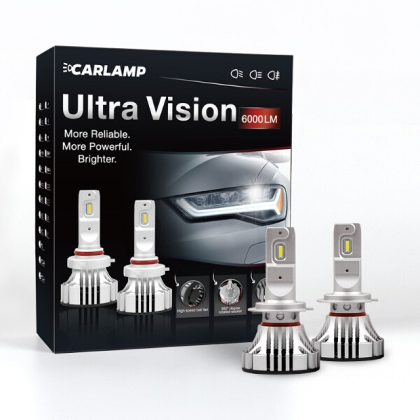 

Светодиодные автолампы H7 CARLAMP Ultra Vision Led для авто 5000 Lm 6500 K (UV7)