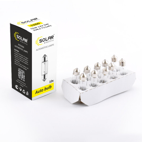 

Галогеновая лампа SOLAR C5W T11x41 12V (1260)