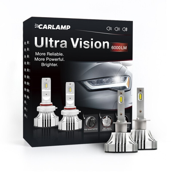 

Светодиодные автолампы H1 CARLAMP Ultra Vision Led для авто 6000 Lm 6500 K (UV1)