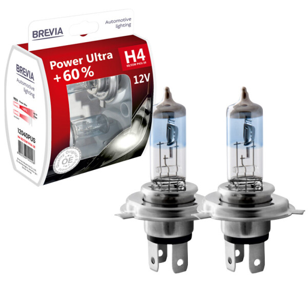 

Галогеновые лампы BREVIA H4 POWER ULTRA +60% 12040PUS