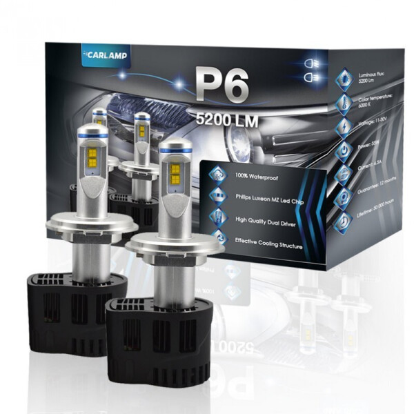 

Светодиодные автолампы P6 CARLAMP D-Series Led для авто 5200 Lm 6000 K (P6D)