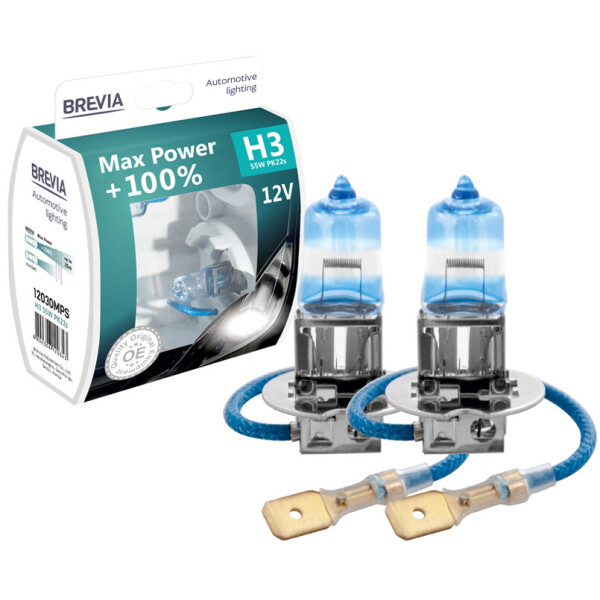 

Галогеновые лампы BREVIA H3 MAX POWER +100% 12030MPS