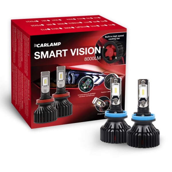 

Светодиодные автолампы H11 CARLAMP Smart Vision Led для авто 8000 Lm 6500 K (SM11)