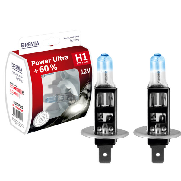 

Галогеновые лампы BREVIA H1 POWER ULTRA +60% 12010PUS