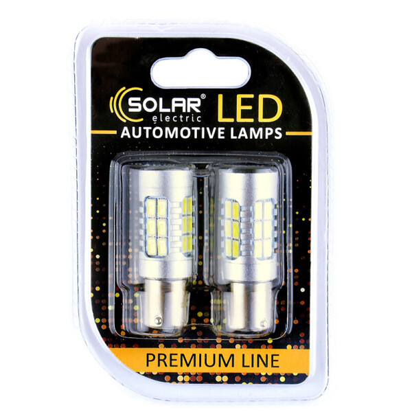 

Светодиодные LED автолампы SOLAR Premium Line 12-24V S25 BA15s 27SMD 2835 CANBUS Non-Polar white блистер 2шт (SL1395)