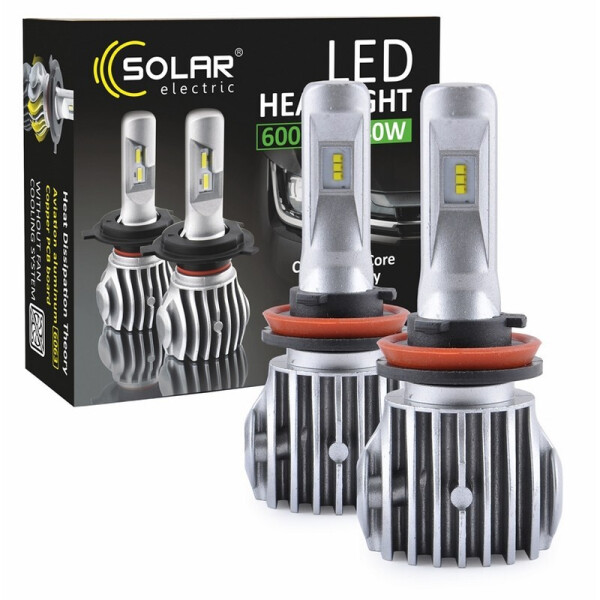 

Светодиодные лампы LED SOLAR H11 CANBUS 12/24V 6500K 6000Lm 50W Cree Chip 1860 (8611)