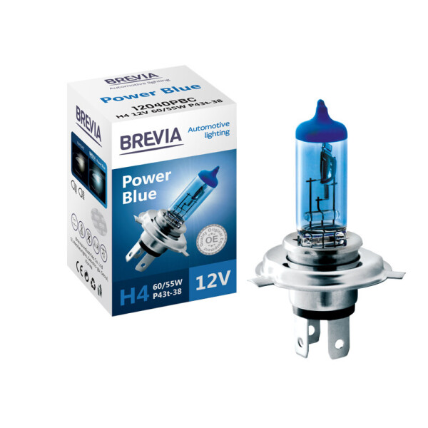 

Галогеновая лампа BREVIA H4 POWER BLUE 12040PBC