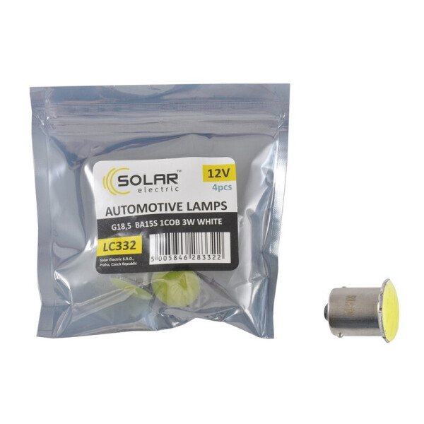 

Автолампы светодиодные Solar 12V G18.5 BA15s 1COB 96LM white