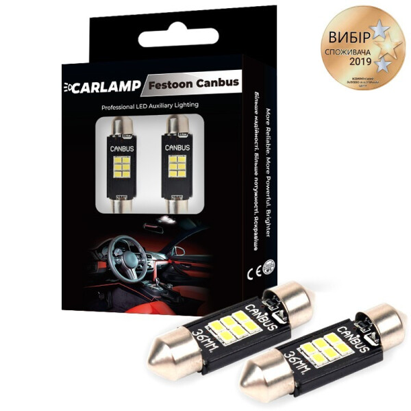 

Светодиодные лампы CARLAMP Canbus Софитка Т11x36 мм (SJ-K6-36мм)