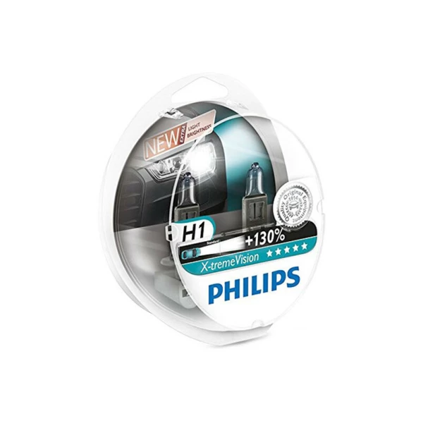 

Галогенные лампы Philips X-tremeVision +130% H1 12V (12258XVS2)