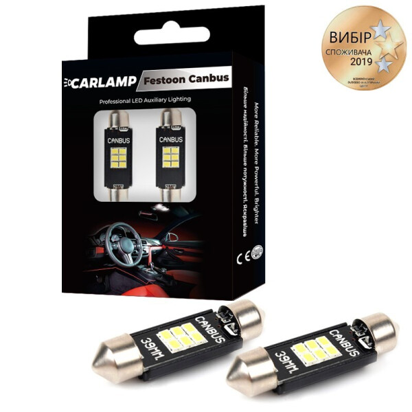 

Светодиодные автолампы CARLAMP Canbus Софитка Т11x39 мм (SJ-K6-39мм)
