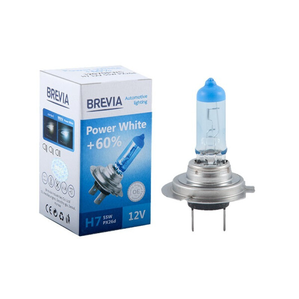 

Галогеновая лампа BREVIA H7 POWER WHITE +60% 12070PWC