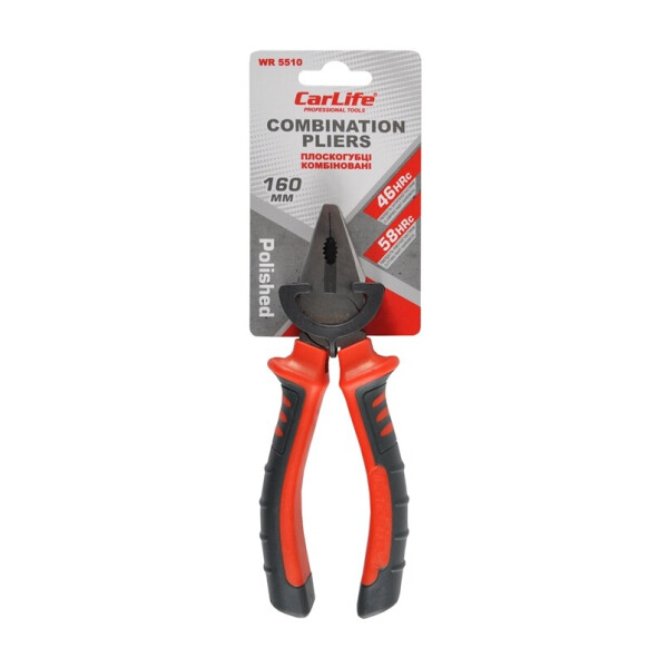 

Плоскогубцы комбинированные Carlife 160 мм 46-58 HRC (WR5510)