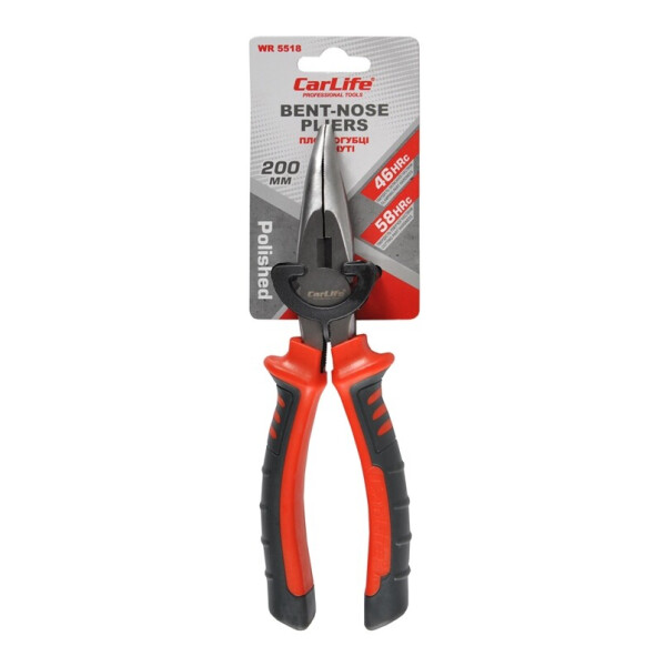 

Плоскогубцы изогнутые Carlife 200 мм 46-58 HRC (WR5518)