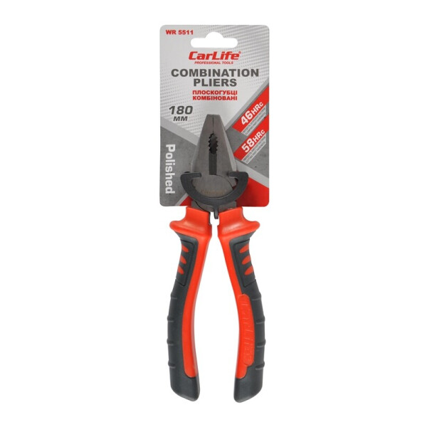 

Плоскогубцы комбинированные Carlife 180 мм 46-58 HRC (WR5511)